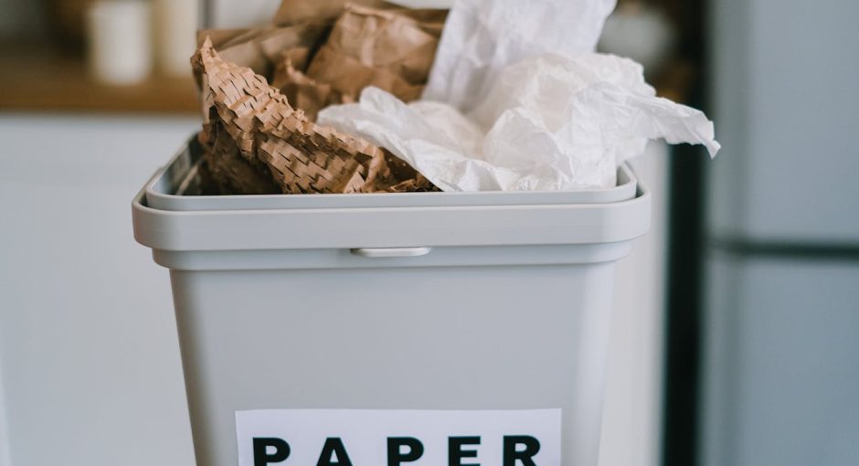 poubelle en papier