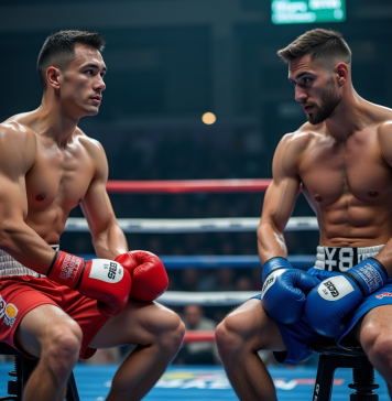 Nombre de rounds en boxe professionnelle et amateur Deux boxeurs professionnels en pleine pause dans le ring