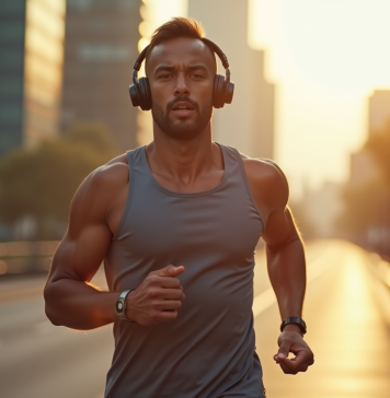 Les critères pour choisir le casque idéal pour courir efficacement Courseur sportif portant ecouteurs sans fil en ville