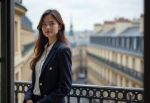 Immobilier : les villes les plus chères en France en 2025 Jeune femme élégante sur un balcon parisien avec vue sur la ville