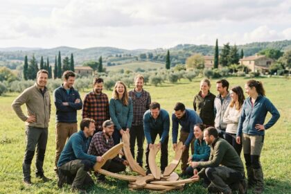 groupe en activité de team building en région PACA