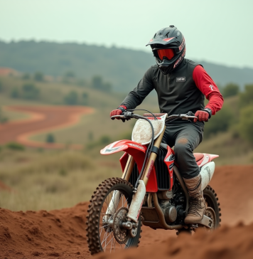 Les meilleures marques de dirt bike en 2025 Jeune homme en motocross sur une piste accidentée