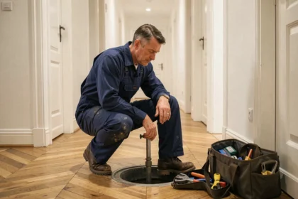 Plombier professionnel en intervention dans un appartement d'Argenteuil, illustrant le top 10 des plombiers de la ville
